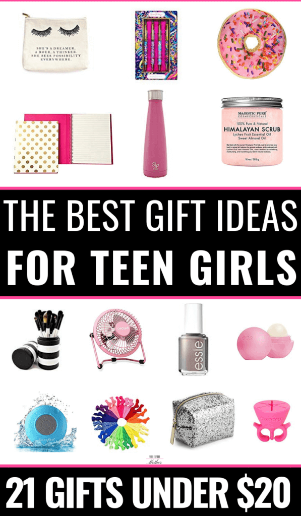 21 Gift Ideas for Teen Girls Under $20! Cool & unique birthday & Christmas gifts teens love on the cheap! Perfect stocking stuffers or secret santa gift ideas! #giftguide #teenagegirlgifts #giftideas
