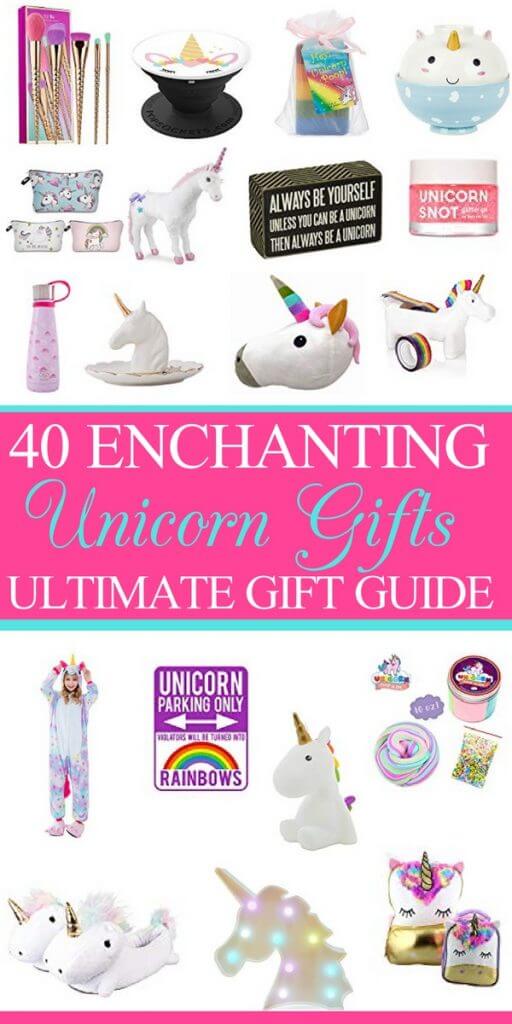 Do your kids love unicorn gifts as much as mine? My ten-year-old is obsessed with unicorn gifts-especially at Christmas and birthday time! Unicorn gifts for kids come in all shapes and sizes, but they are always a hit! If you’re searching for the best unicorn gifts, you’ll love these 40 fun DIY & BUY unicorn gifts! #unicorn #gifts