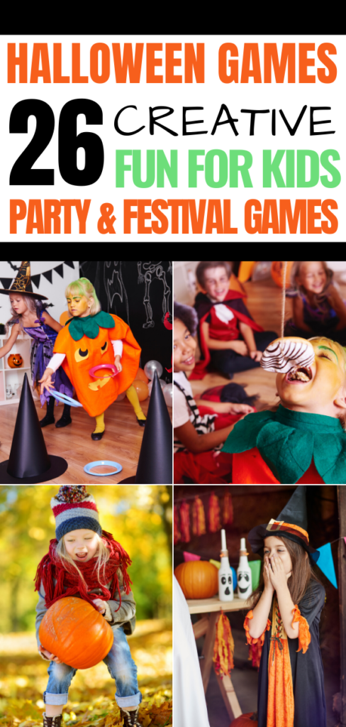 26 Halloween Games for Kids So much fun for kids! Check out these creative DIY's! Easy, cheap, & fun Halloween games for kids! Awesome ideas for school parties or fall festivals! #Halloween