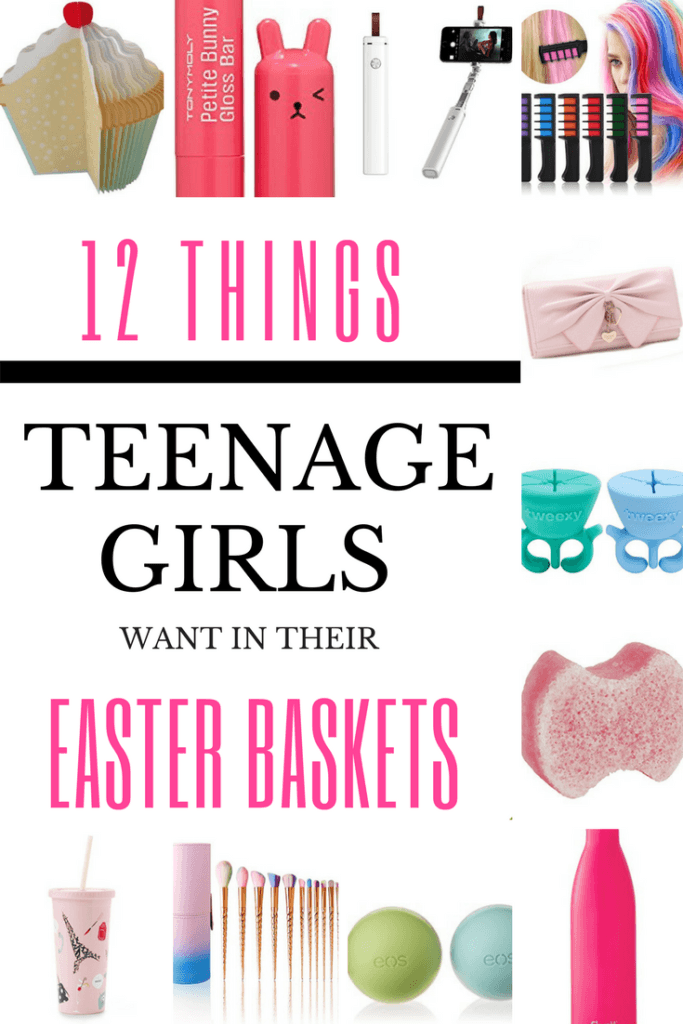 Looking for Easter basket ideas for teen and tween girls? Here’s 12 awesome no candy Easter basket ideas for your tween or teen daughter! You’ll find trendy and budget friendly Easter basket fillers on this list of creative ideas! As usual, I’ve gotten the nod of approval from my own tween & teen girls, so I know your daughter will love these gifts for Easter! #giftguide #teen #teenagers