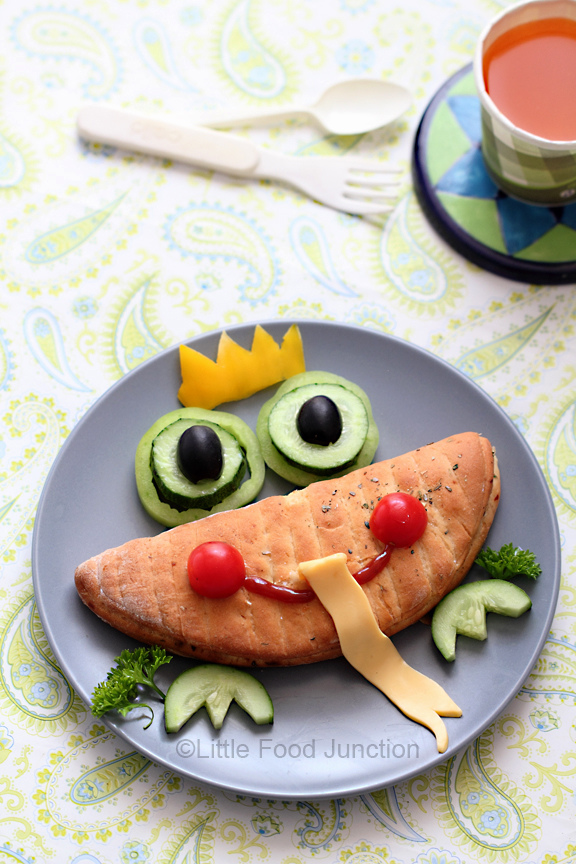 The Frog Prince from Little Food Junction This healthy snack idea is darling! Even picky eaters eat their veggies when they look like royalty! 
