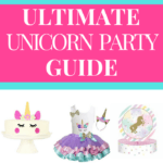 Searching for unicorn birthday party ideas? Check out the Ultimate Unicorn Birthday Party Guide for girls! It has the cutest unicorn birthday party decorations and cake ideas, plus fun unicorn games and activities kids love! Whether you’re looking for unicorn party invitations, favors, ideas for goody bags, or photo booths this unicorn party guide has you covered! Don’t miss the special unicorn outfit for the birthday girl! Click here to see it or pin it for later! #unicornparty #birthdayparty