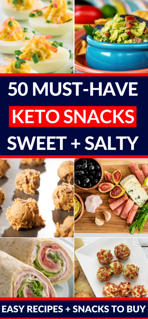 50 Keto Snacks! Losing weight on the ketogenic diet is easy with these keto snack recipes & ideas! I’ve lost 90 pounds on the keto diet & these sweet & savory keto snack ideas curbed my cravings! This collection covers keto snacks to grab & go, keto fat bombs, dips & chips, keto appetizers & easy low carb no bake treats! Grab the printable snack cheat sheet & save these recipes - especially if you’re a keto diet beginner! #keto #ketorecipes #lowcarb #sugarfree #healthysnacks #snacks 
