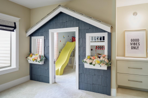 25 playroom ideas to inspire you to design a fun and organized playroom for your kids! From creative DIY decor, art and indoor play ideas to how to convert a nursery or bedroom to a playroom we’ve got you covered with awesome playroom ideas the entire family will love like this one from J&J Design Group! #playroom #kidsroom