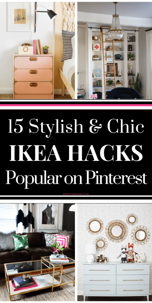 Fabulous Ikea hacks! Want to decorate on the cheap & easy? These are the Ikea hacks you need in your life to get organized & decorate every room of the house! From chic & stylish desks to mudrooms and bedrooms you’ll get super inspired by these unique DIY projects! Love all of these but the built in bookshelves are the BEST! #ikea #hack #DIY 
