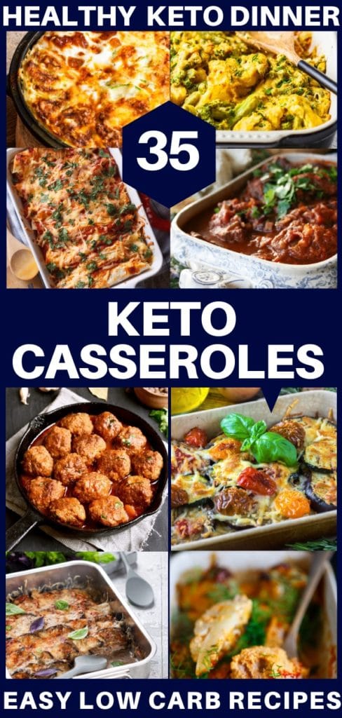Looking for keto casserole recipes? These low carb keto diet recipes for weight loss are perfect for meal prep and make great easy dinner, lunch, and breakfast! Whether you’re searching for keto casseroles with chicken, beef, or vegetarian options this collection has an easy keto recipe you’ll love! #ketorecipes #keto #ketogenic #ketogenicdiet #weightlossrecipes #lowcarb #lchf