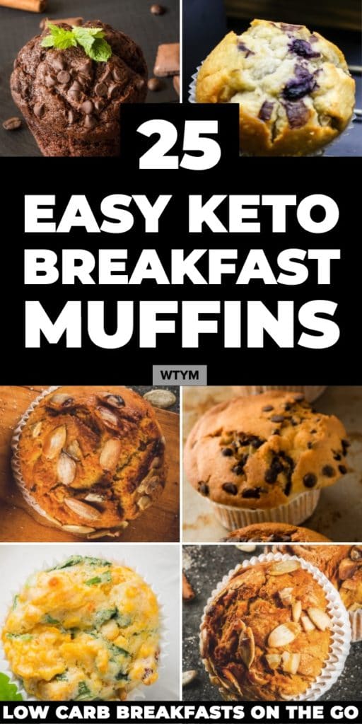 25 Easy Keto Muffin Recipes! The best easy keto breakfast recipes on the go! 25 of the best keto breakfast muffins made with almond, coconut flour & cream cheese in all your favorite sweet & savory flavors: blueberry, chocolate, cinnamon, banana, pumpkin, zucchini, strawberry & lemon! Plus, keto egg muffins with cheese, sausage and low carb veggies! If you’re on the ketogenic diet, these are the easy low carb breakfast muffins you need to start your day! #keto #ketorecipes #lowcarb #lowcarbrecipes #muffins
