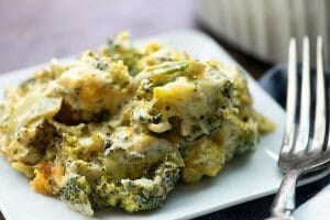 Extra Cheesy Broccoli Cheese Casserole from That Low Carb Life