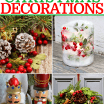 DIY Christmas decorations from dollar store Festive centerpieces, candles, Christmas wreaths, apothecary jars