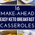 If you’re on the ketogenic diet you’ll love these easy make ahead keto diet breakfast recipes perfect for meal prep! Get ready to start your day with delicious keto casseroles and yummy low carb egg muffins that you can put together in minutes ahead & grab on the go! These keto breakfast recipes make losing weight simple even if you’re a beginner! Perfect easy keto recipes for busy mornings during the holidays #keto #ketogenicdiet #ketorecipes #lowcarb