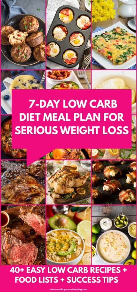 low carb diet meal plan