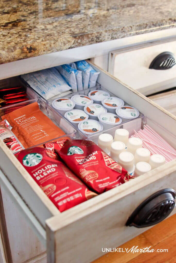 I’m always looking for easy kitchen organization ideas, and these DIY budget-friendly tips! Love the kitchen drawer organization from Unlikely Martha! #KitchenOrganization #KitchenOrganizationDIY #kitchentips #kitchenideas #organization #organizationideas 