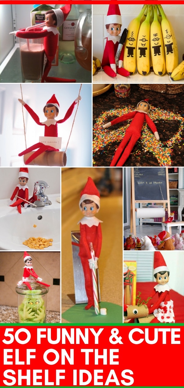 50 Insanely Easy Elf on the Shelf Ideas | Word To Your Mother Blog