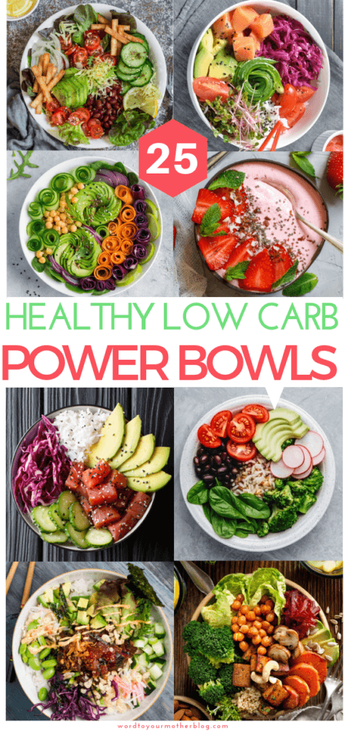 25 healthy power bowl recipes for breakfast, lunch, and dinner! These low carb keto-friendly power bowl recipes are easy and perfect for meal prep! Add these keto recipes to your weekly meal plan & lose weight while enjoying the best high protein bowls with chicken, salmon, beef, & pork! Whether you’re looking for Mexican, Greek, or Asian inspired power bowls, you’ll find a new favorite low carb, healthy recipe here! #lowcarb #lowcarbrecipes #ketorecipes #keto #healthyrecipes  
 
