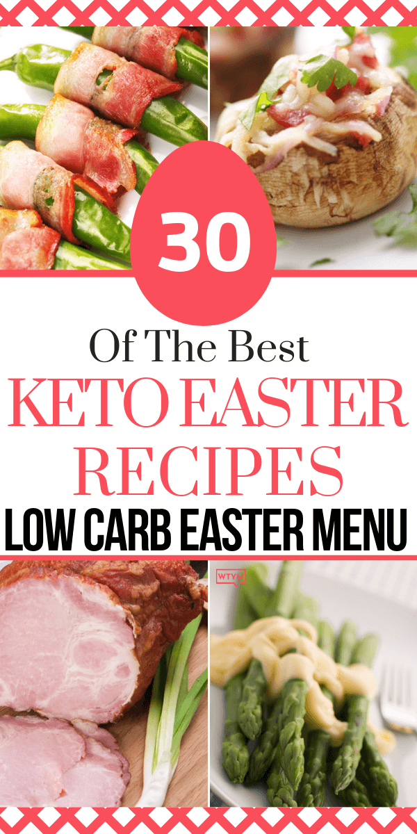 30 Extraordinary Keto Easter Recipes To Plan The Low Carb Easter Menu of Your Dreams | Celebrate Easter with this low carb Easter menu for dinner, brunch, breakfast & dessert! These keto Easter recipes are the best! Keep your diet on track this Easter with these fabulous low carb Easter recipes from keto candy & treats to deviled eggs, breakfast frittatas & easy low carb keto side dishes! Don’t miss the keto-friendly ham glaze & Easter bread! Yum! #keto #ketorecipes #lowcarb #lowcarbrecipes