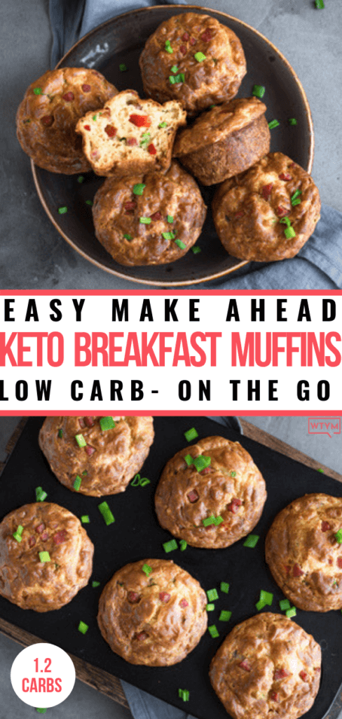 Easy Keto Breakfast Muffins! If you’re on the keto diet, you’ll love this super easy make-ahead breakfast recipe perfect for meal prep! These low carb, high protein keto egg muffins with sausage, cheese & veggies have less than 2 net carbs, freeze beautifully & make great on the go keto breakfasts or snacks! Great recipe for beginners! #keto #ketorecipes #lowcarb #makeahead #breakfast  