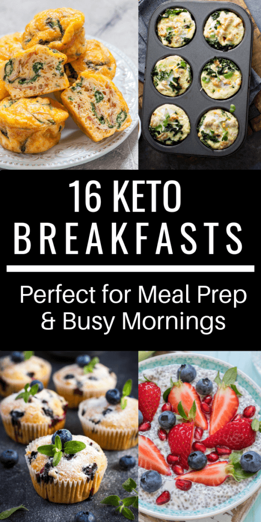 16 Easy Keto Breakfast Recipes Perfect for Meal Prep & Busy Mornings If you’re on the ketogenic diet you’ll love these super easy make ahead breakfast recipes perfect for meal prep! Get ready to start your day with delicious low carb casseroles and yummy egg muffins that you can put together in minutes & grab on the go! These keto breakfast recipes make losing weight simple even if you’re a beginner! #keto #ketorecipes #lowcarb