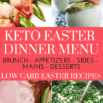 30 Extraordinary Keto Easter Recipes. Celebrate Easter with this low carb Easter menu for dinner, brunch, breakfast & dessert! These Easter recipes are the best! Keep your ketogenic diet on track this Easter & lose weight with these fabulous low carb Easter recipes from keto candy & treats to deviled eggs, breakfast frittatas & easy low carb keto side dishes! Don’t miss the keto-friendly ham glaze & Easter bread! Yum! #keto #ketorecipes #lowcarb #lowcarbrecipes #Easter