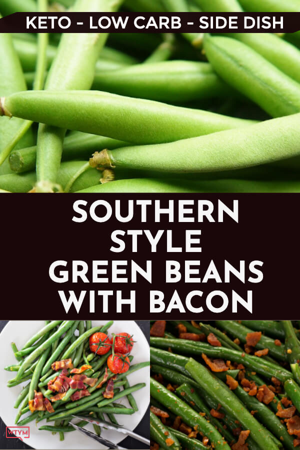 Green Beans With Bacon! Need a keto side dish for dinner? This recipe for Green Beans with Bacon is my favorite low carb side on the keto diet! Fresh green beans with bacon, pan roasted & sauteed with lemon & butter makes an easy keto side dish recipe that’s healthy, low carb & ready in 15 minutes! Learn how to make best Southern style green beans with bacon! #keto #ketorecipes #lowcarb #lowcarbrecipes #sidedish #ketosidedish #lowcarbvegetables