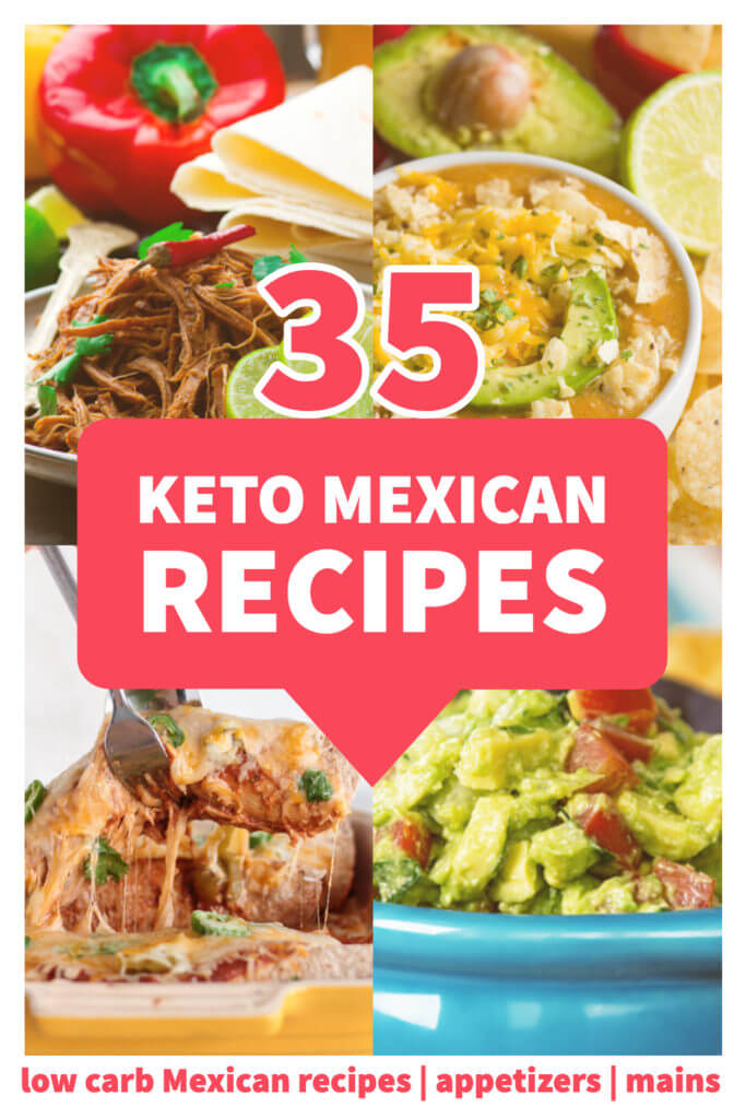Keto Mexican Recipes! Lose weight on the ketogenic diet & enjoy your favorite Mexican food! These easy low carb recipes are perfect for busy weeknights & meal prep! We’re talking Keto Mexican Casseroles & enchiladas with chicken, ground beef or turkey, taco shells, crockpot taco soup & more! Celebrate Cinco de Mayo or Taco Tuesday every night with these easy keto recipes! Don’t forget the sour cream! #keto #ketorecipes #lowcarb #easydinner #ketodinner #lowcarbdinner #healthydinner #Mexican