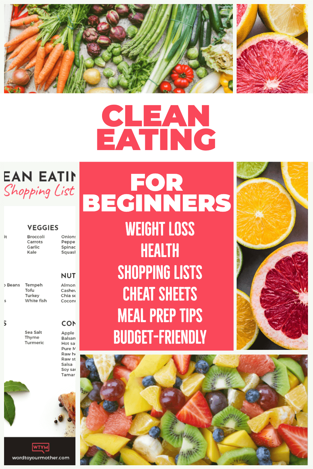 Clean Eating Shopping List & Meal Plans For Beginners
