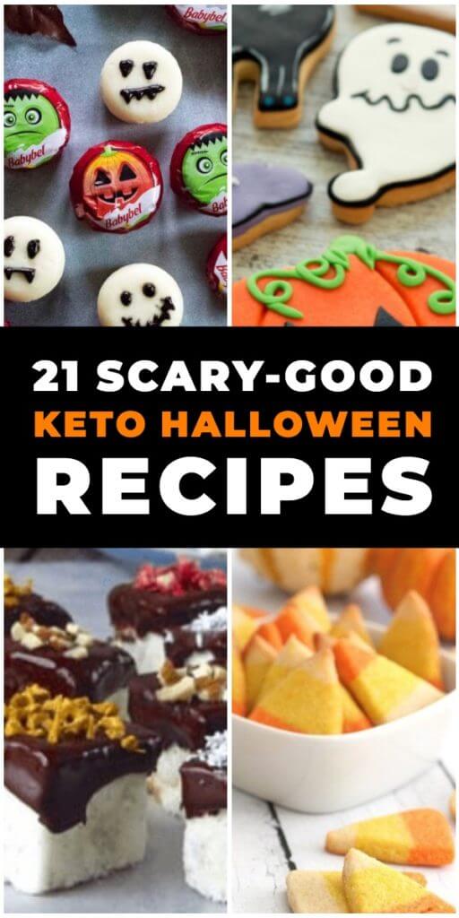 21 keto recipes for Halloween will keep you burning fat while indulging in easy low carb treats! Whether you’re looking for keto Halloween recipes, party food, or the best keto cookies on the ketogenic diet, you’ll find a few favorites to celebrate keto Halloween here! These keto recipes with peanut butter, chocolate, and cream cheese make weight loss taste delicious on the keto diet! #keto #ketorecipes #ketodessert #KetoHalloween #lowcarb #lowcarbrecipes #lowcarbdessert #dessert 