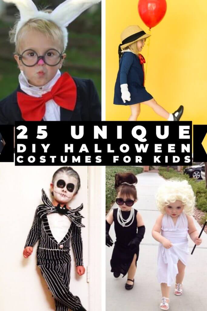 DIY Halloween Costumes for Kids Get ready to be inspired by these awesome DIY Halloween costumes for kids! These creative and easy diy costumes for kids are awesome & don’t worry if you’ve waited until the last minute! We’ve a few last minute Halloween costumes just for you! #Halloweencostumes #Halloween