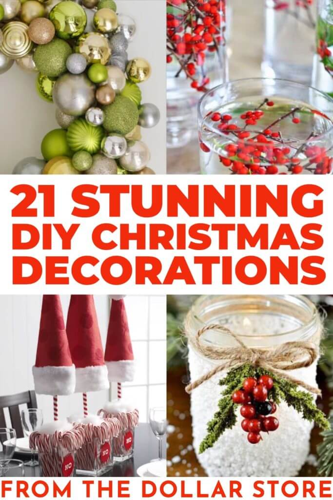 25 DIY Dollar Store Christmas Decorations & Crafts | Word To Your Mother