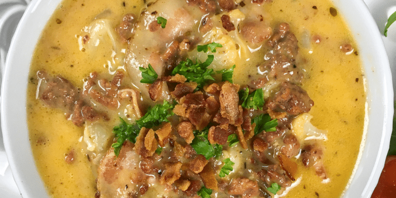Easy Keto Cheeseburger Soup with Bacon! The Best Low Carb Soup [Slow Cooker Instant Pot Stovetop]