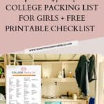 college packing list