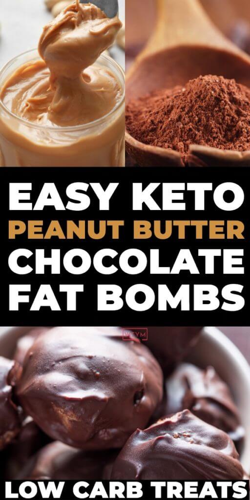 Keto Peanut Butter Chocolate Fat Bombs