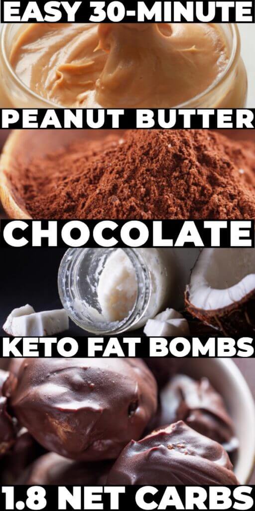 Keto Peanut Butter Chocolate Fat Bombs