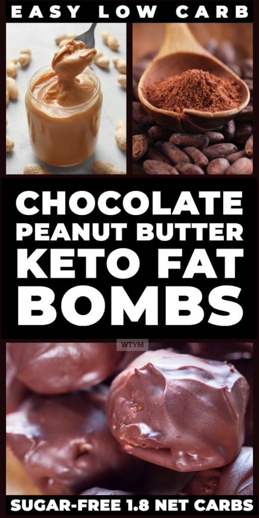 Keto Peanut Butter Chocolate Fat Bombs
