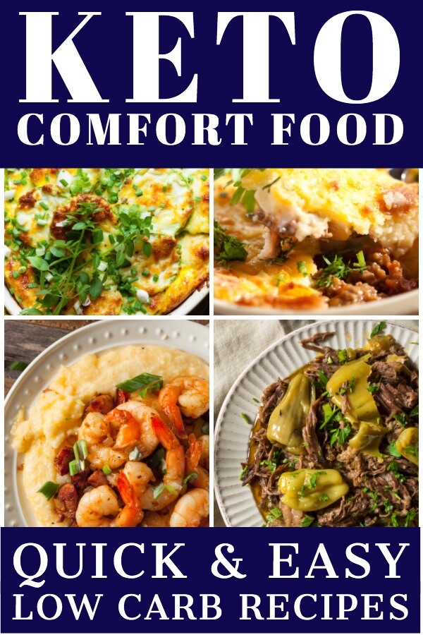 Keto Comfort Food Recipes! Looking for easy keto recipes you can make for dinner tonight? Check out these low carb recipes for your ketogenic diet & your crockpot! Slow cooking keto comfort foods like low carb casseroles and the best keto crockpot recipes for weight loss that are cheap family favorites! Keto Comfort Food Dinner Favorites! #keto #ketorecipes #comfortfood #lowcarb #lowcarbrecipes #ketodinner #lowcarbdinner
