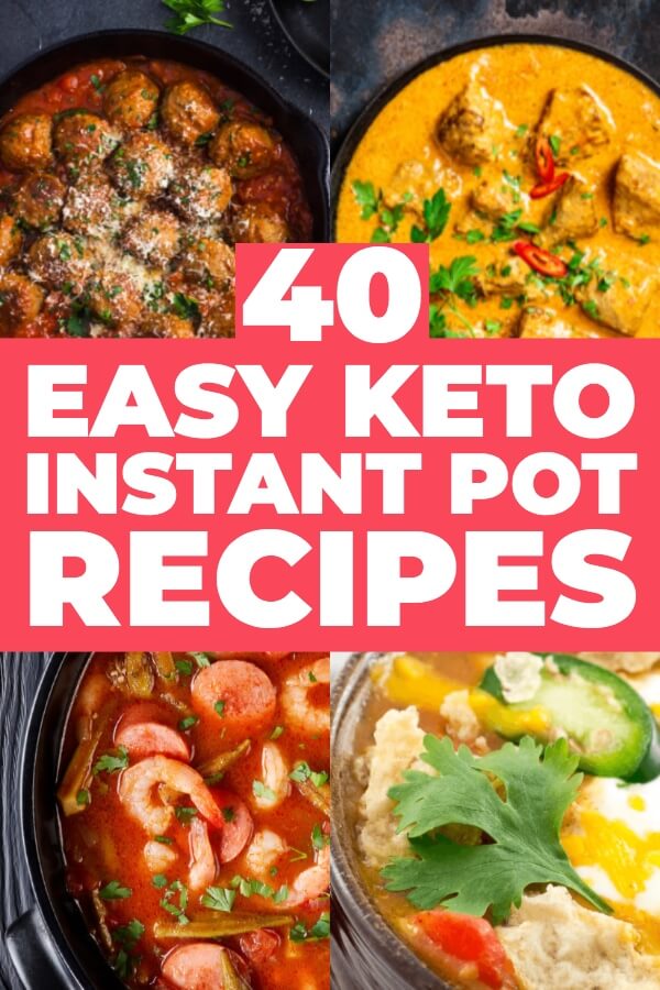 40 Keto Instant Pot Recipes Searching for low carb keto diet recipes for your Instant Pot? Make these low carb keto recipes quick and fast for dinner tonight! Whether you’re looking for chicken, beef, pork, or vegetarian keto recipes for your instant pot you’ll find a delicious, simple ketogenic diet meal for weight loss here! #keto #ketodiet #ketorecipes #ketogenic #ketogenicdiet #lowcarb #LCHF #weightlossrecipes
