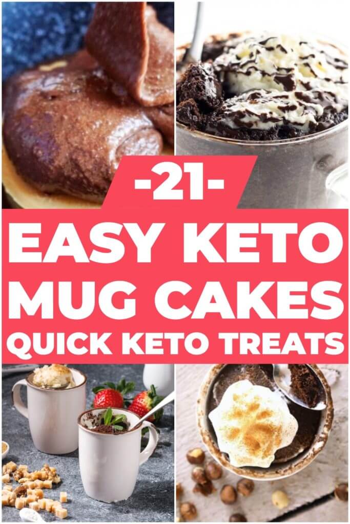 Keto Mug Cake Recipes. Looking for easy keto dessert recipes? These keto mug cake recipes will curb cravings in minutes! Made with almond & coconut flour these keto mug cakes are the best keto desserts for weight loss! With flavors like chocolate, vanilla, red velvet, strawberry, berry, lemon, carrot, caramel, cinnamon, and pumpkin you'll find a new favorite low carb dessert in this collection of keto mug cake recipes! #ketomugcake #lowcarb #ketodesserts