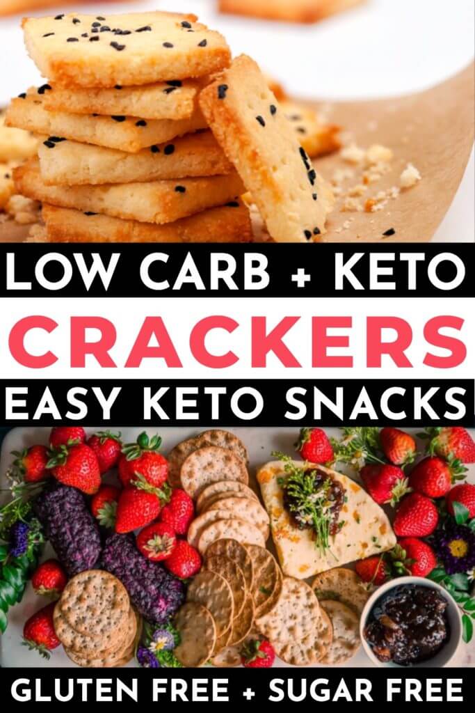 Keto Crackers Recipe. If you’re on the ketogenic diet, you’ll love this crunchy keto crackers recipe! The perfect crispy low carb keto snack that’s perfect for losing weight or eating healthy! These homemade keto crackers are perfect for dips and appetizers or as a stand-alone healthy keto snack! Don’t miss these gluten-free, sugar-free easy keto crackers that taste amazing! #keto #ketorecipes #lowcarb #snacks #glutenfree