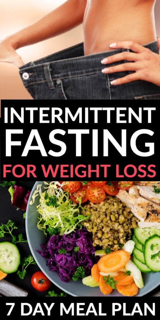 What you need to know about intermittent fasting for weight loss. How it works, benefits, rules, and what to eat to lose weight! Whether you follow a 12:12, 5:2,16:8, or Eat-Stop-Eat intermittent fasting schedule, you will benefit from this beginners guide and healthy, low carb 7-day meal plan to jump-start your weight loss efforts! #intermittentfasting #fasting #diet #Intermittentfastingschedule #Intermittentfastingforweightloss #Howtoloseweight #Weightlosstips