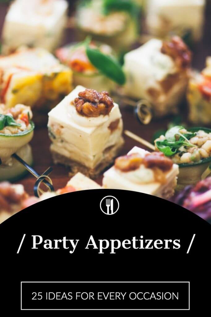 These party appetizer ideas will take you from football season to holiday parties! Easy, crowd pleasing appetizer recipes that you can make ahead or put together last minute! I love all of these appetizer recipes, but the slow cooker cocktail smokies are my favorite! #appetizer #holidayparty #holidayrecipes