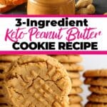 3 ingredient keto peanut butter cookies