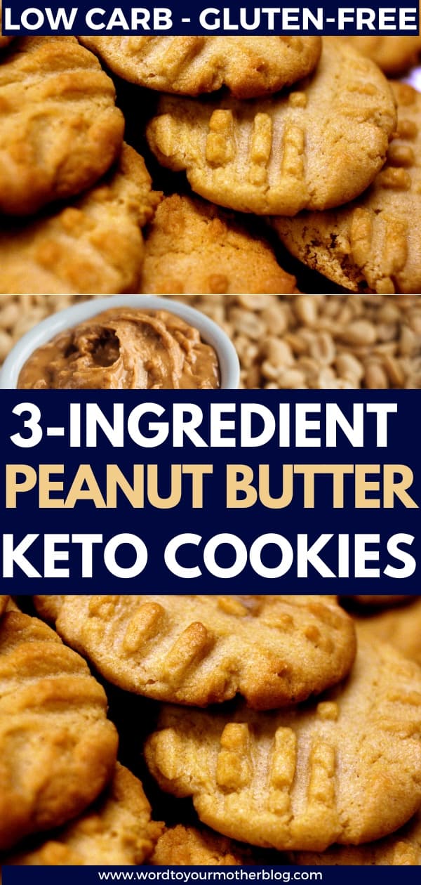 3 Ingredient Keto Peanut Butter Cookies Recipe [Low Carb, Gluten-Free]