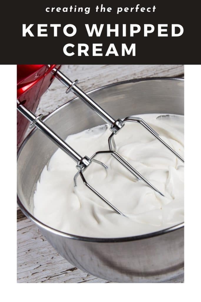 Easy Keto Whipped Cream Recipe. The best 2-ingredient sugar-free whipped cream is the perfect for desserts and drinks! One of my favorite low carb, keto dessert recipes! If you need a stabilized homemade whipped cream recipe or you want to try a flavored whipped topping on holiday desserts and drinks do not miss this fabulous keto recipe! The bourbon infused version is my favorite! #keto #ketodessert #whippedcream #lowcarb #sugarfree