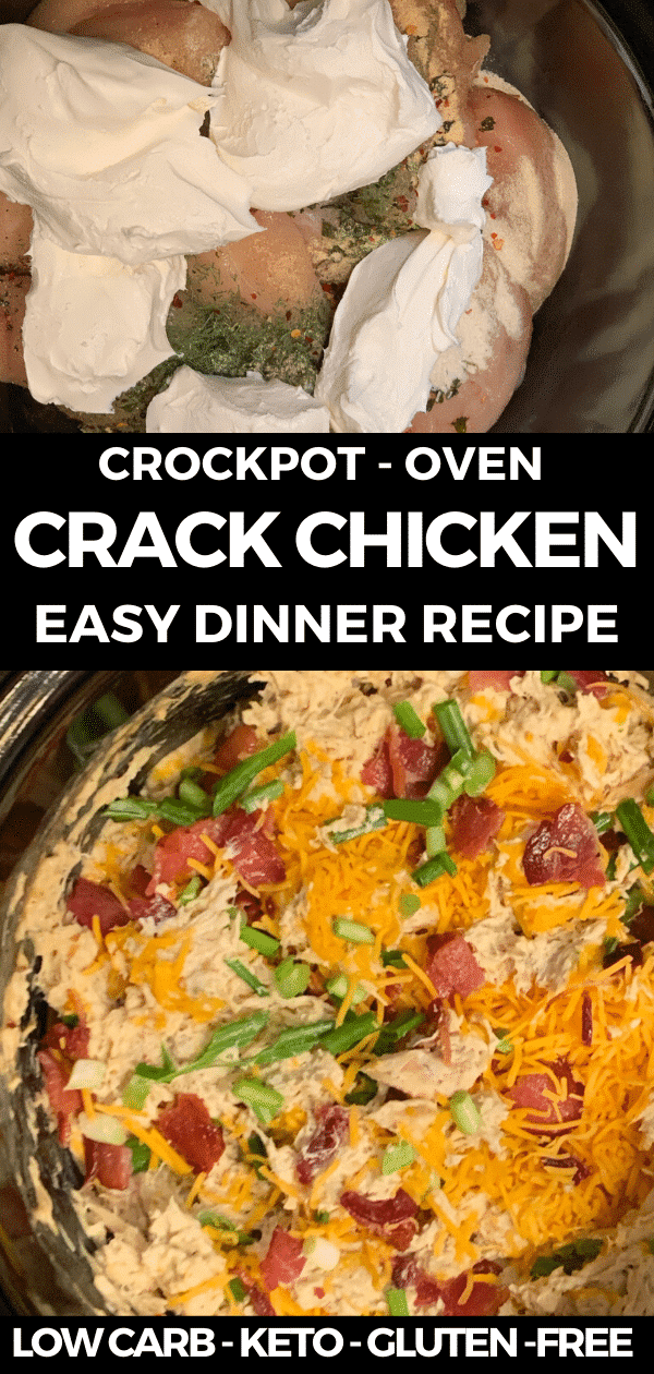 Easy Crack Chicken Recipe Slow Cooker Or Baked Keto Crack Chicken 5959