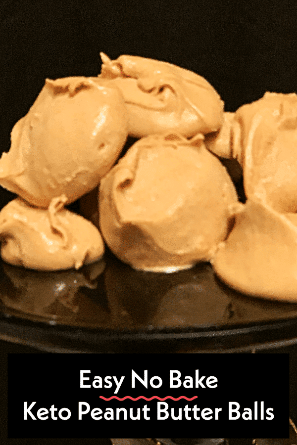 This recipe for keto peanut butter balls is an easy no-bake dessert that comes together in a few minutes using 3-ingredients. It's perfect for low carb, Paleo, and vegan diets with only 1.8 net carbs per ball! #keto #ketorecipes #lowcarb #lowcarbrecipes #paleo #vegan #sugarfree #peanutbutter #peanutbutterballs #nobake