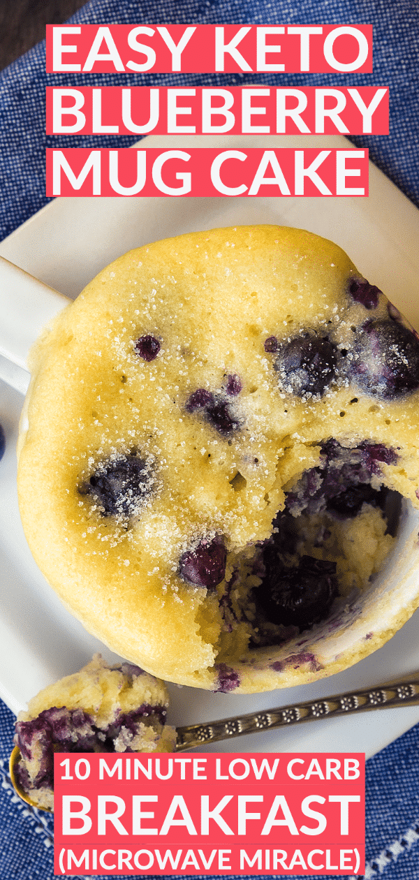 Easy Keto Blueberry Mug Cake Recipe (Ready In 10 Minutes)