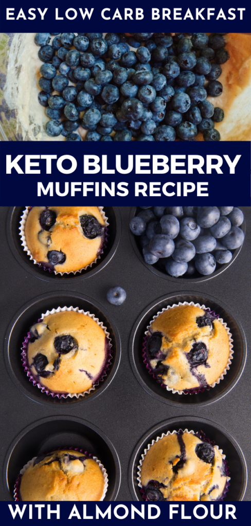 Keto Blueberry Muffins Recipe with Almond Flour Make the best almond flour blueberry muffins from scratch in one bowl or your blender! These low carb paleo blueberry muffins make a fabulous breakfast on the go or snack that’s ready in 30 minutes and freezer friendly! #keto #lowcarb #muffins #breakfast #paleo 
