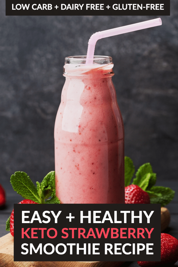 Keto Strawberry Smoothie Recipe | Word To Your Mother Blog