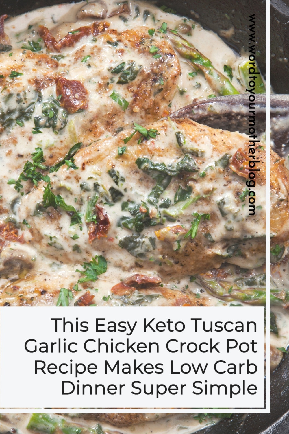 Keto Tuscan Garlic Chicken Crockpot Recipe Word To Your Mother