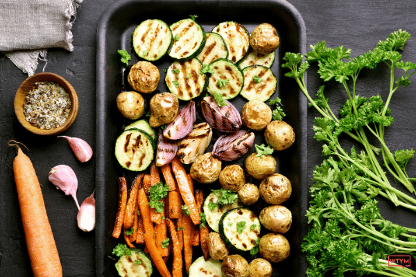 Dress Up Your Dinner With These Sheet Pan Rainbow Roasted Vegetables (Simple Healthy Side Dish Recipe)