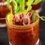 Keto Bloody Mary Recipe. If you’re following a low carb ketogenic diet check out this amazing keto Bloody Mary cocktail recipe! The perfect keto drink to serve at brunch & parties! This New Orleans style Keto Bloody Mary recipe is the best with just the right amount of spice! Garnish with top shrimp